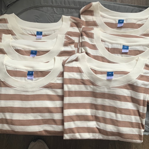 Old Navy Tops - NWT stripes brown t shirt multiple sizes